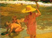 Joaquin Sorolla Children on the Seashore, oil on canvas